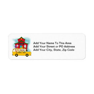 Étiquette École et T-shirts et cadeaux d'autobus scolaire