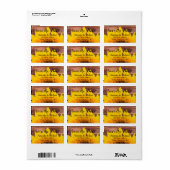 Étiquette Économies rustiques de tournesol en bois (Feuille entière)