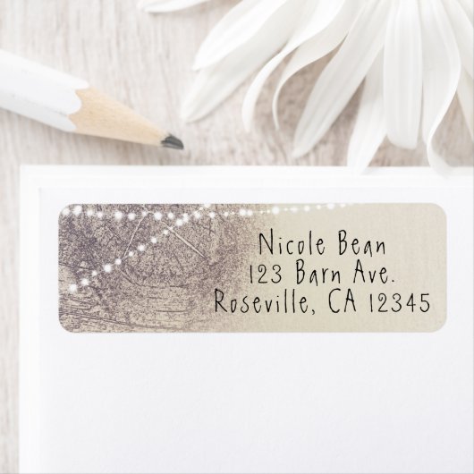 Étiquette Écorce rustique Pays Écorce Mariage minimal (En situation)