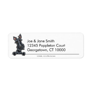 Étiquette Écossais noir Terrier propre et simple