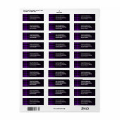 Étiquette Écossais Punky Violet (Feuille entière)