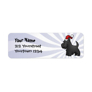 Étiquette Écossais Terrier de Noël