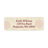 Étiquette Écran Floral Rouge (Devant)