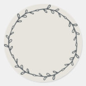 Étiquette Écrite Maison Rustique Gris Clair (Devant)