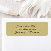 Étiquette Écriture élégante Gold Damask (En situation)