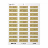 Étiquette Écriture élégante gris Accessoires de mailing (Feuille entière)