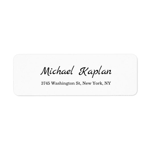 Étiquette Écriture manuelle classique minimaliste profession (Devant)