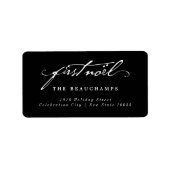 Étiquette Écriture manuscrite classique Première adresse de  (Devant)