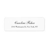 Étiquette Écriture manuscrite classique Simple Blanc (Devant)