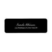 Étiquette Ecriture manuscrite créative couleur noire Eyecatc (Devant)