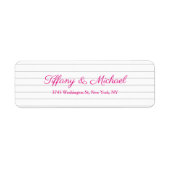 Étiquette Écriture manuscrite de script professionnelle mari (Devant)