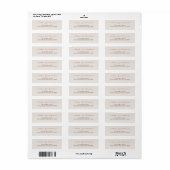 Étiquette Écriture Manuscrite Mariage (Feuille entière)