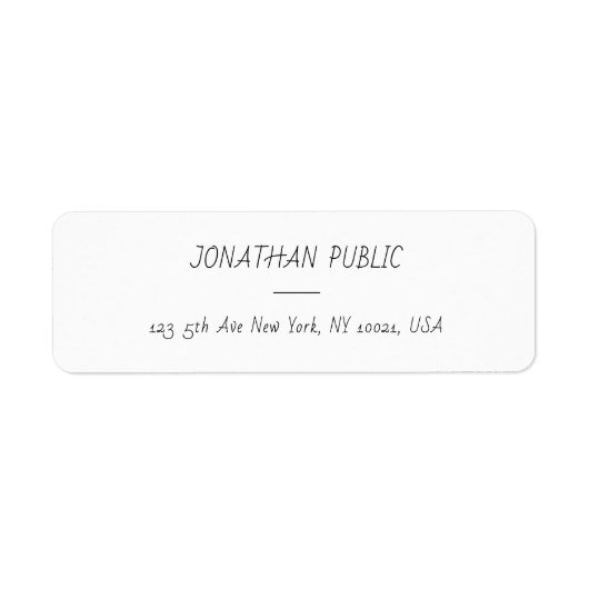 Étiquette Écriture manuscrite moderne Modèle personnalisé re (Devant)