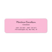 Étiquette Écriture manuscrite originale unique rose (Devant)