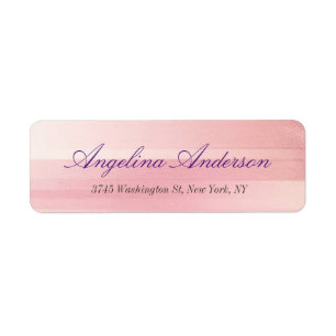 Étiquette Écriture manuscrite rose tendance moderne féminine
