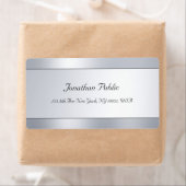 Étiquette Écriture manuscrite Silver Look Script Modèle mode (En situation)