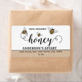 Étiquette Écriture moderne Honey bee apiary (En situation)