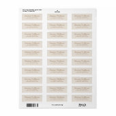 Étiquette Écriture tendance clair brun brun adresse de retou (Feuille entière)