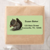 Étiquette Écureuil de bébé (En situation)