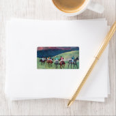 Étiquette Edgar Degas - Course à cheval - L'entraînement (En situation)