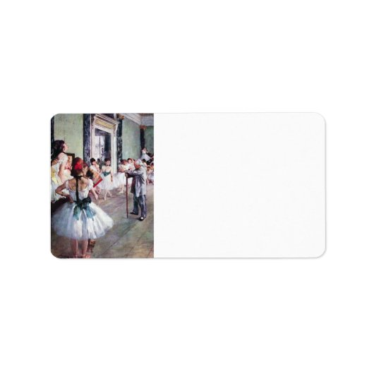 Étiquette Edgar Degas - La classe de danse (Devant)