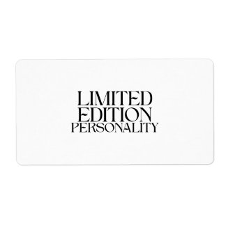Étiquette Édition Limitée Personnalité Expédition d'Entrepri