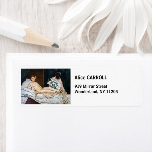 Étiquette Edouard Manet - Olympia (En situation)