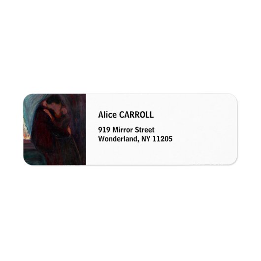 Étiquette Edvard Munch - Le baiser (Devant)