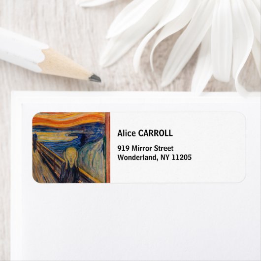 Étiquette Edvard Munch - The Scream 1893 (En situation)