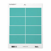 Étiquette Eeucalyptus pastel bleu turquoise (Feuille entière)