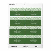 Étiquette Effervescence de Noël Étiquettes, Vert foncé (Feuille entière)