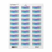 Étiquette Effet bois ombré licorne (Feuille entière)