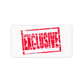 Étiquette Effet de tampon en caoutchouc rouge exclusif (Devant)