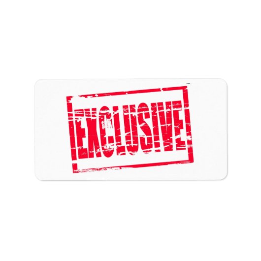 Étiquette Effet de tampon en caoutchouc rouge exclusif (Devant)