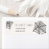 Étiquette Éffrayant Spider Web Illustration Adresse de retou (En situation)