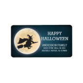 Étiquette Éffrayant Witch Happy Halloween Adresse de retour (Devant)