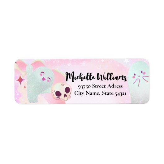 Étiquette éffrayante mignonne (Devant)