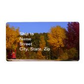 Étiquette Egg Harbour, WI automne saison avec chariot (Devant)