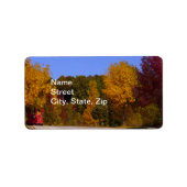 Étiquette Egg Harbour, WI automne saison avec chariot (Devant)