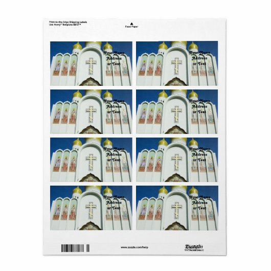 Étiquette Église orthodoxe russe (Feuille entière)