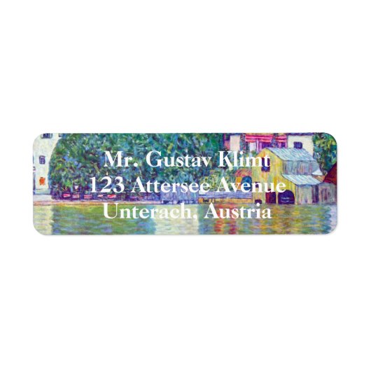 Étiquette Eglise St Wolfgang par Gustav Klimt, Art Victorien (Devant)