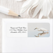 Étiquette Egret sur étang calme (En situation)