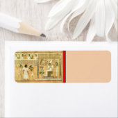 Étiquette Egypt-Hieroglyphs Return Address Label (En situation)