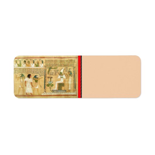 Étiquette Egypt-Hieroglyphs Return Address Label (Devant)