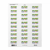 Étiquette Électeur plante (Feuille entière)