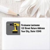 Étiquette Electric Drill with Custom Name (En situation)