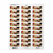 Étiquette Elégance céleste : Exploration Abstraite en beige (Feuille entière)