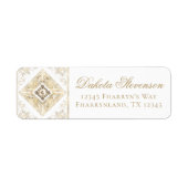 Étiquette Élégance de l'organisation | Adresse bijoux blanc (Devant)