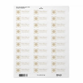 Étiquette Élégance de l'organisation | Adresse bijoux blanc (Feuille entière)