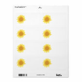 Étiquette Élégance des tournesols (Feuille entière)